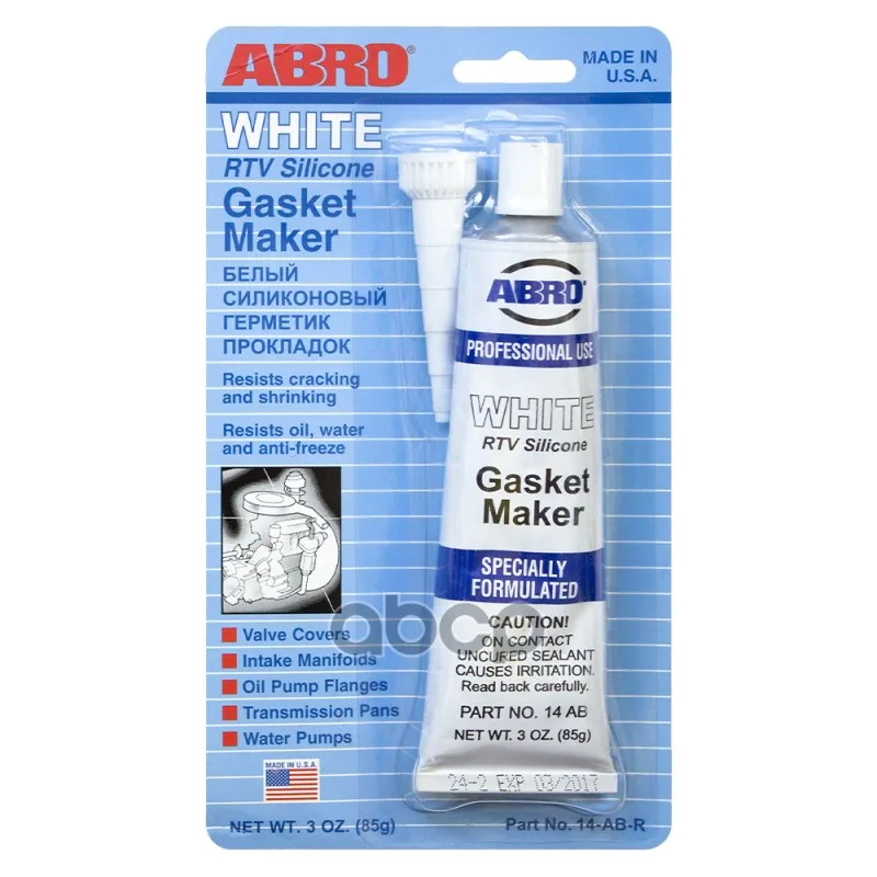 Герметик Прокладок Abro Белый Сша (Оригинал) 85г ABRO арт. 14AB