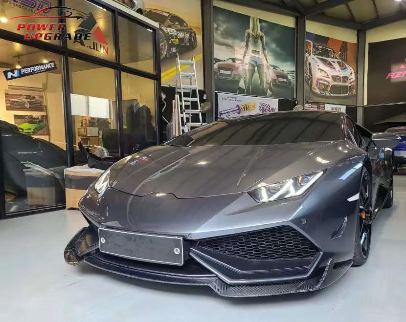 Передний бампер из углеродного волокна в стиле RZ для Lamborghini Huracan LP610 LP600 LP580 спойлер