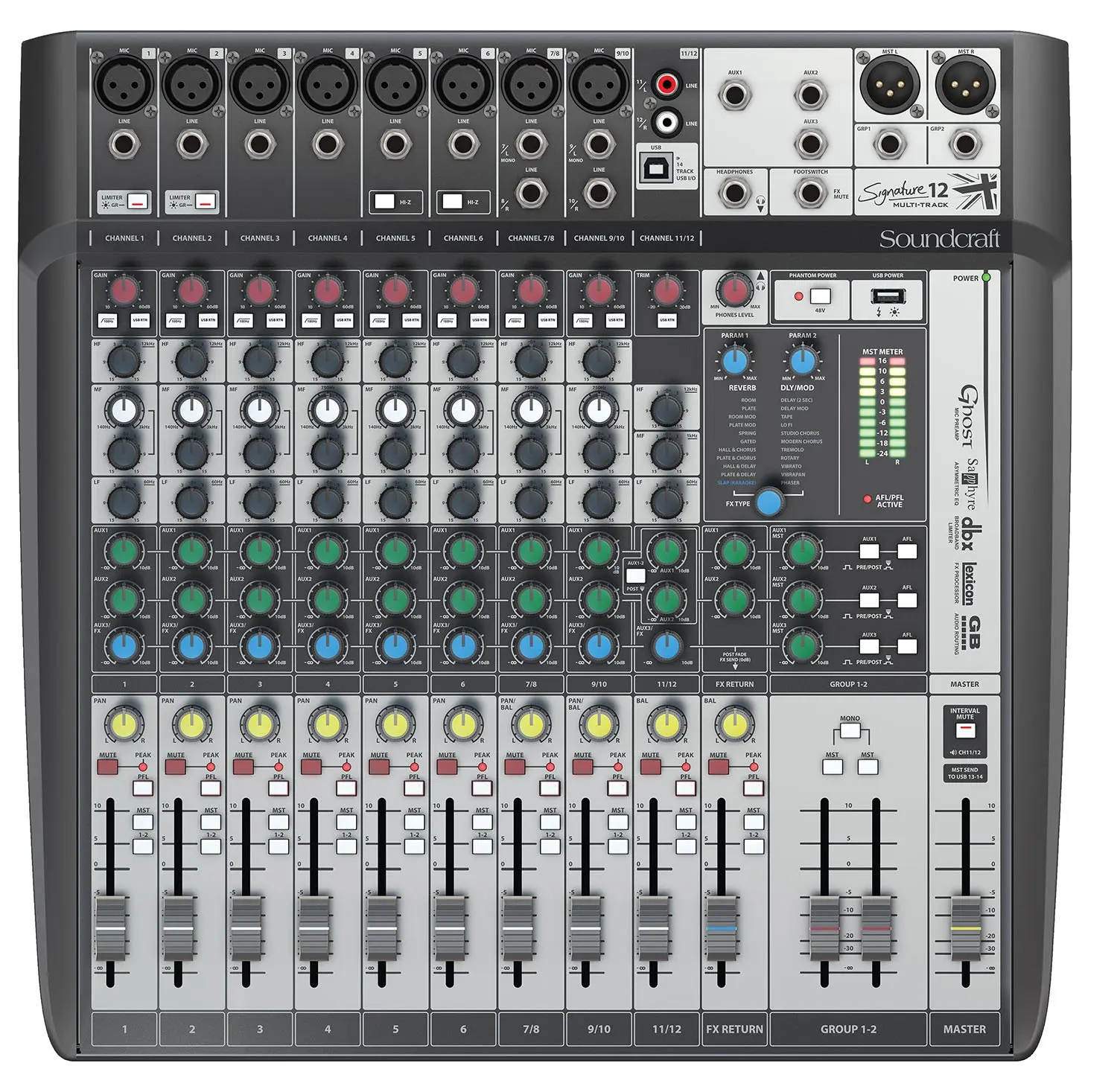 

Высококачественный микшер Soundcraft 12 MTK и звуковой интерфейс с эффектами