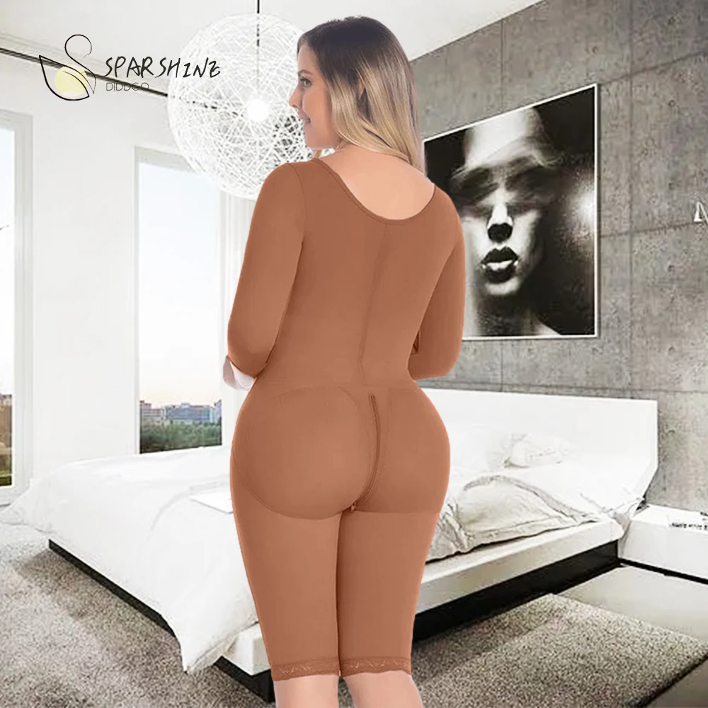 Women's shapewear with sleeves and bra shaper women tummy control waist shaper fesses push up femme full body shapewear