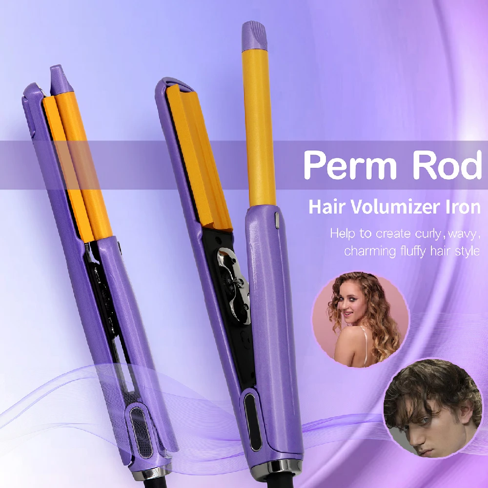 Flat Iron For Short Hair Mini Hair Straightener And Curler 2 In 1 Ceramic 3d Perm Rod Hair Clip