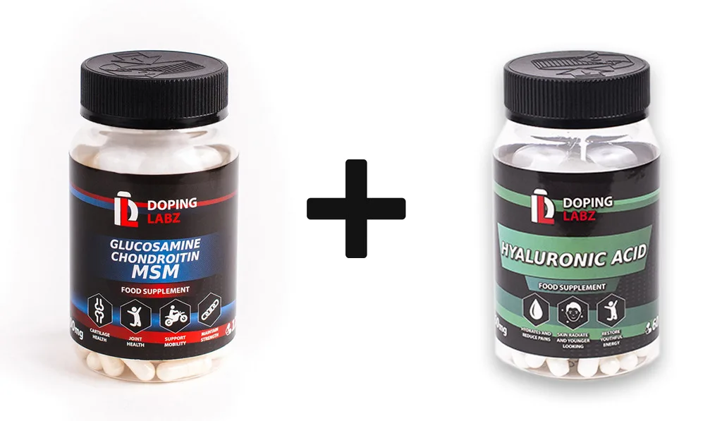 Набор Glucosamine Chondroitin MSM+Гиалуроновая кислота Doping Labz, для кожи,лица и суставов