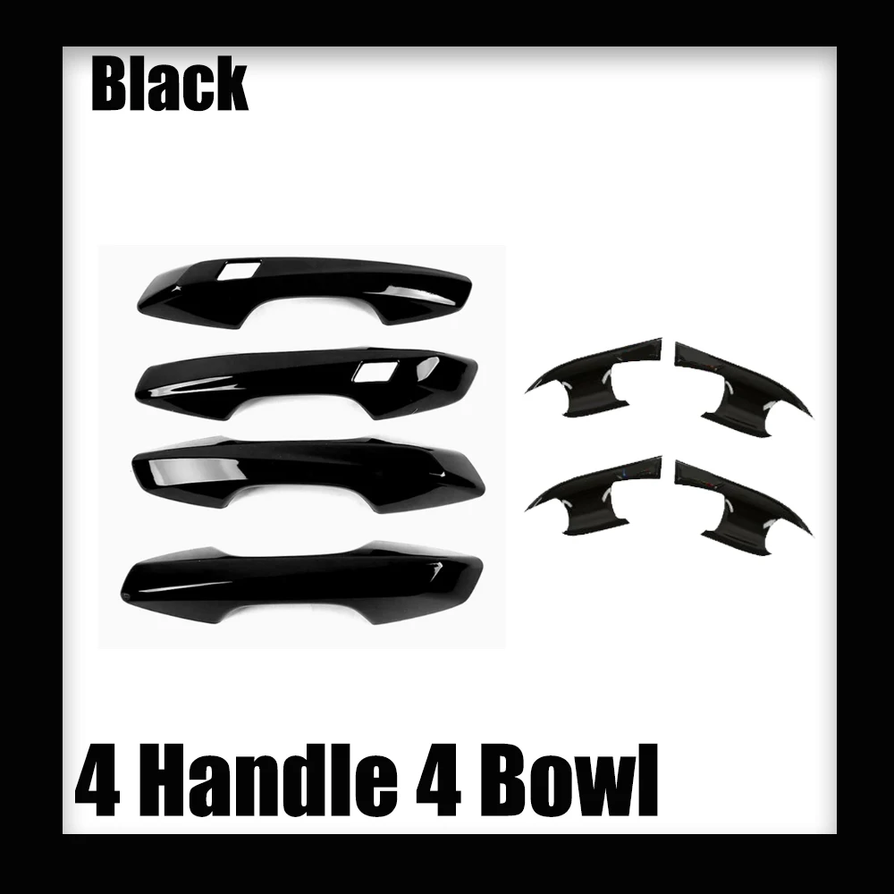 

Крышка дверной ручки автомобиля для Geely Boyue L Starray Atlas 2022 ~ 2025, черная хромированная наклейка из углеродного волокна, отделка, аксессуары для декора от царапин