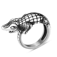 hip hop punk vintage crocodile men ring fashion gothic animal hand accessories party women jewelry accessories wholesale