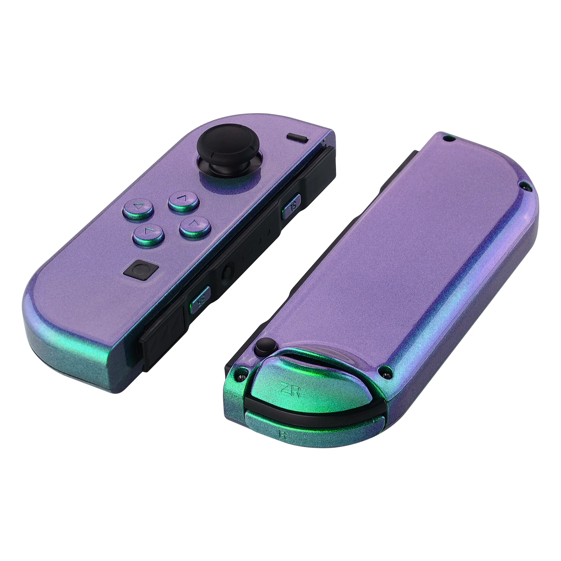 

eXtremeRate Chameleon Green Purple Joycon Handheld Controller Housing Shell with Full Set Buttons for NS Switch & OLED JoyCon