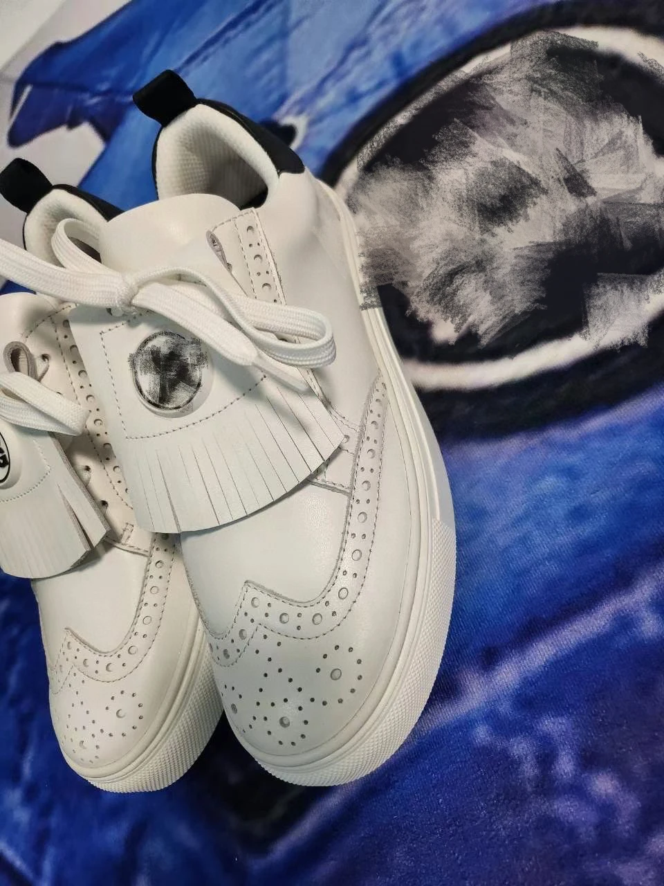 Genuine leather golf shoes Men's outdoor sports waterproof, anti slip, wear-resistant, breathable shoes Fixed nail board shoes