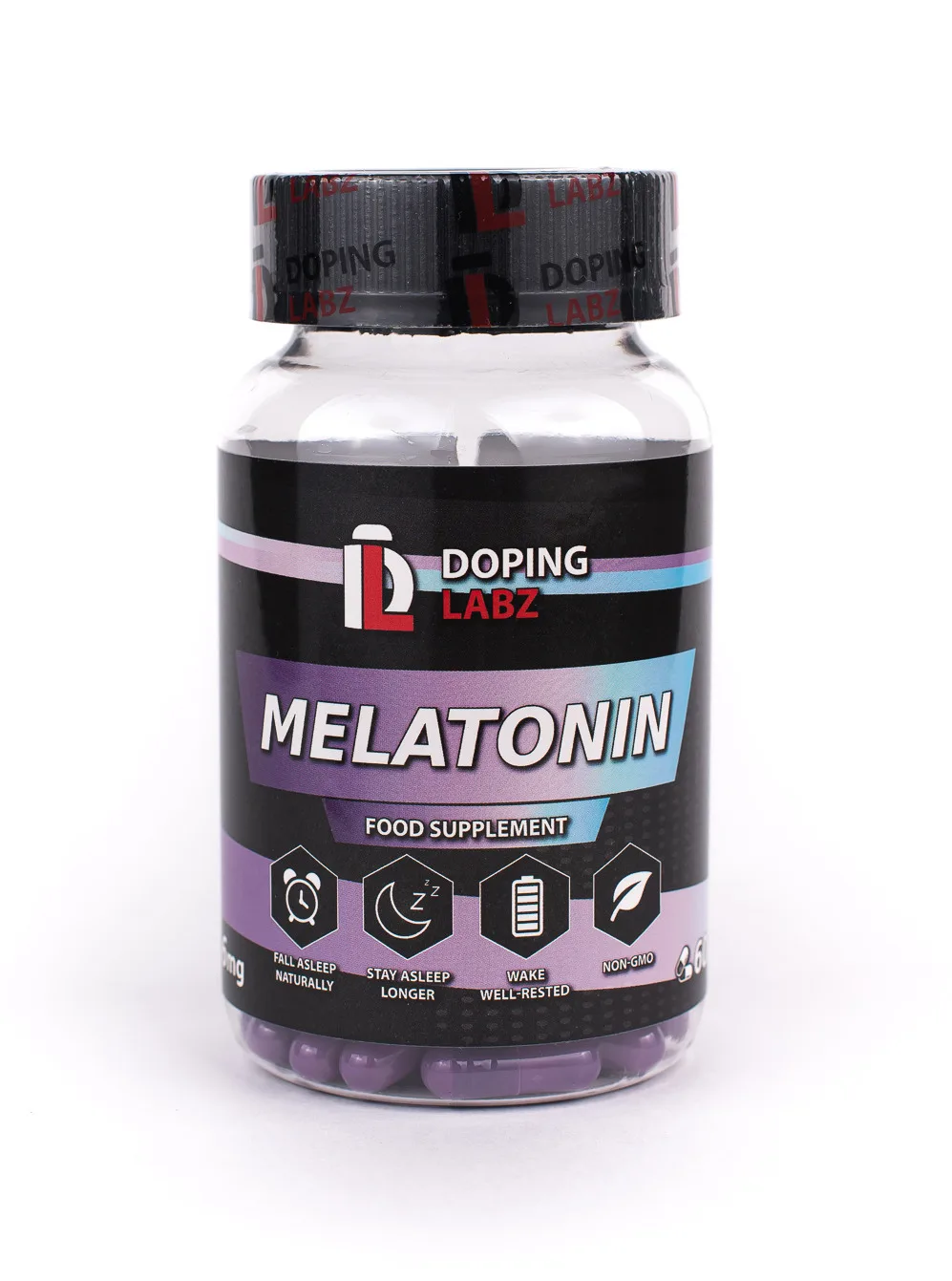 Мелатонин Doping Labz Melatonin 6 mg, Улучшение сна, качество сна, отсутствие бессониццы 60 капсул