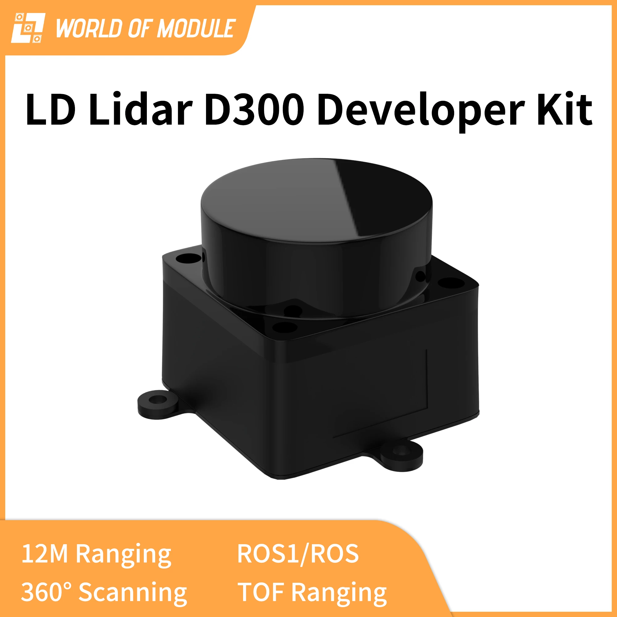 LD06 LD19 D300 Lidar Scanner 360°TOF LD LIDAR Ranging 3D Sensor Kit with 12m Range ROS2 ROS Robotics Raspberry Pi Jetson NANO