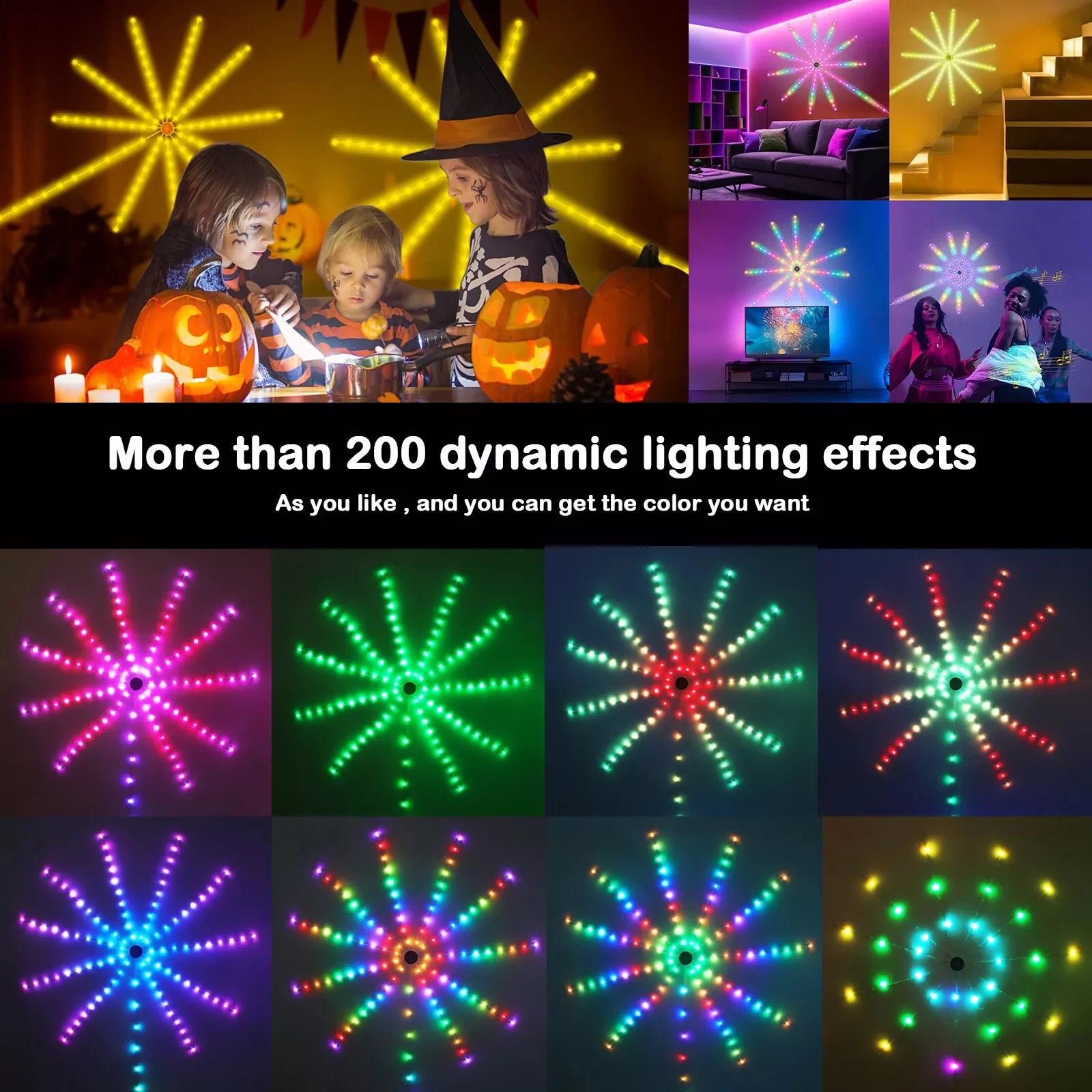 Светодиодная лента Bluetooth Firework LED 360LED интеллектуальное управление музыкой