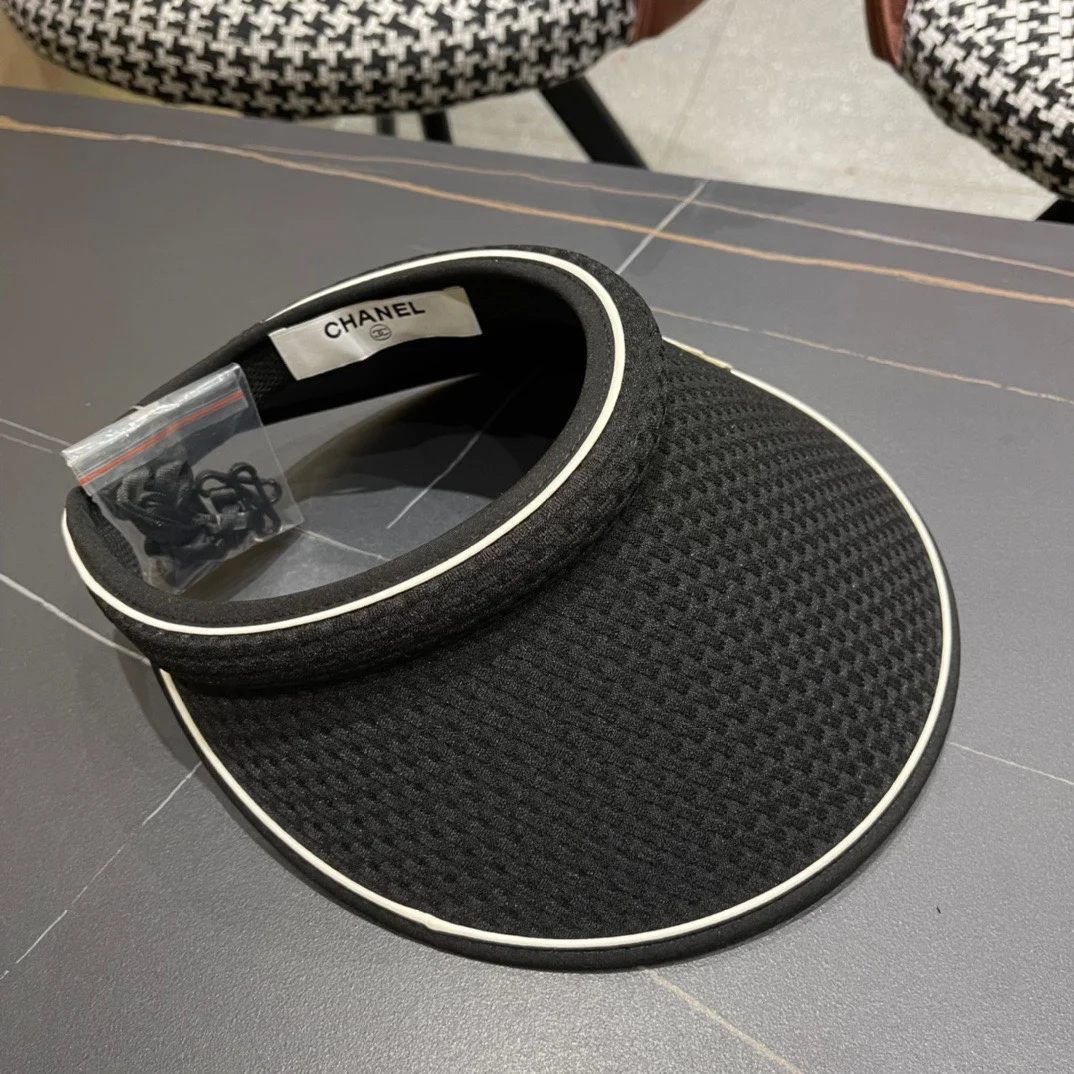 Широкополая панама Chanel из хлопка защита от солнца рыбака шляпа