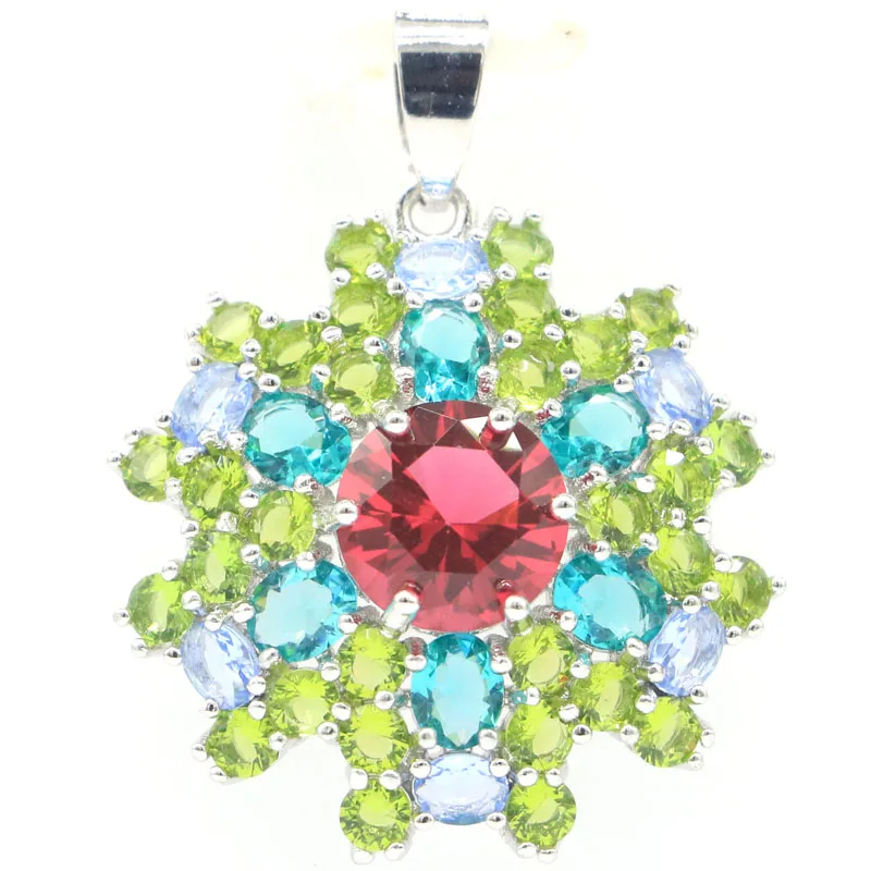 28x28 мм разноцветный Гранат Зеленый Перидот Аквамарин розовый морганит свидание