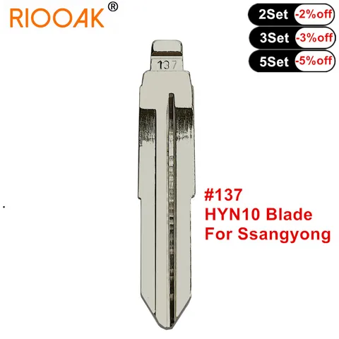5 шт. #137 HYN10 SSY3 металлические заготовки необработанные флип-лезвия KD VVDI задние лезвия для Ssangyong S170