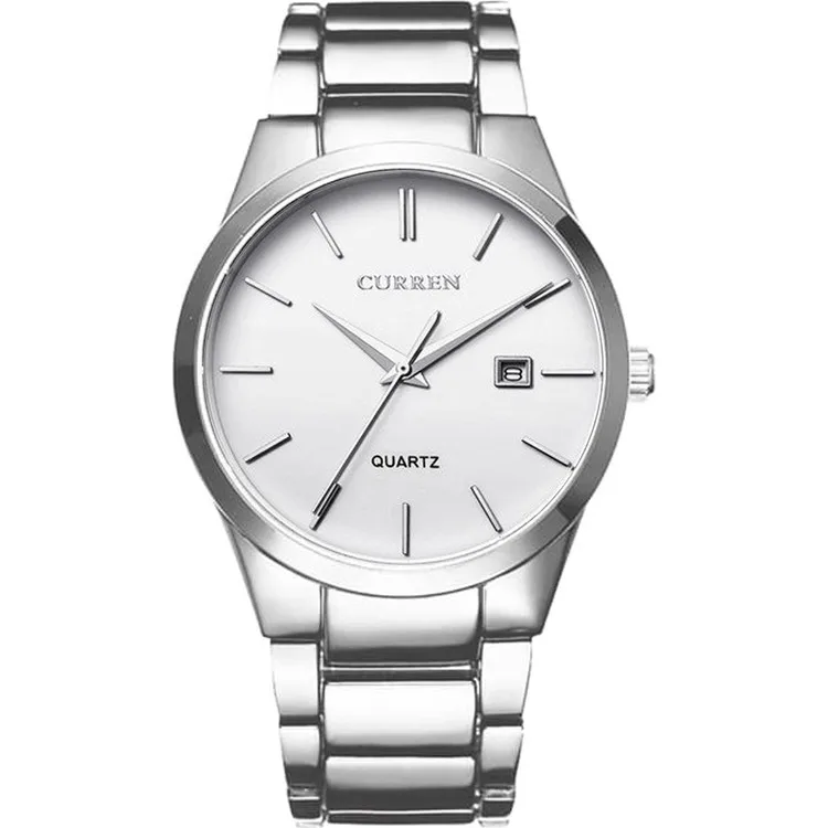 Curren Стальные мужские наручные часы с календарем 8106