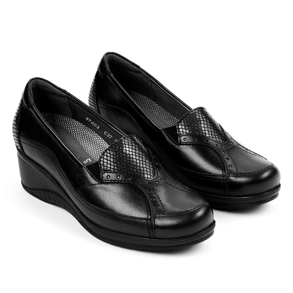 Forelli Genuine Leather Toe Orthopedic Four Seasons Mother Brown Women 'S Casual Shoes frl57603