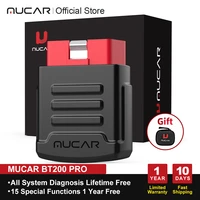 mucar bt200 pro lifetime free all cars full system obd2 diagnostic tools professional 15 resets obd 2 diagnost scanner for auto