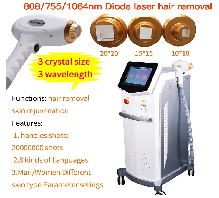 

Precio de la máquina de depilación láser de diodo vertical de 808 nm y máquina para blanquear la piel con CE
