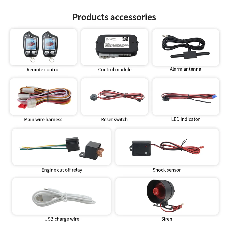 EASYGUARD EC208 FSK 2-сторонняя Автомобильная сигнализация с перезаряжаемым дисплеем и