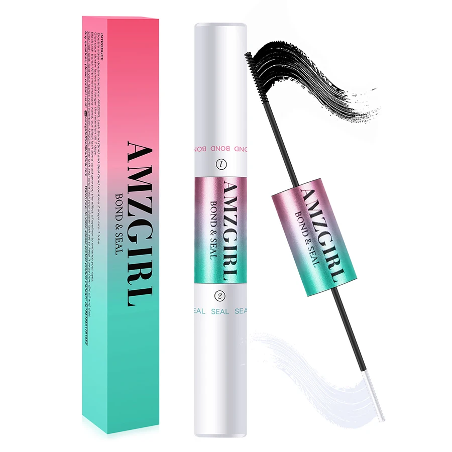 

Клей для ресниц AMZGIRL Bond and Seal, водонепроницаемый клей для ресниц длиной 10 мл с длинной ЛАПКОЙ, 72 часа, клей для кластера ресниц «сделай сам»