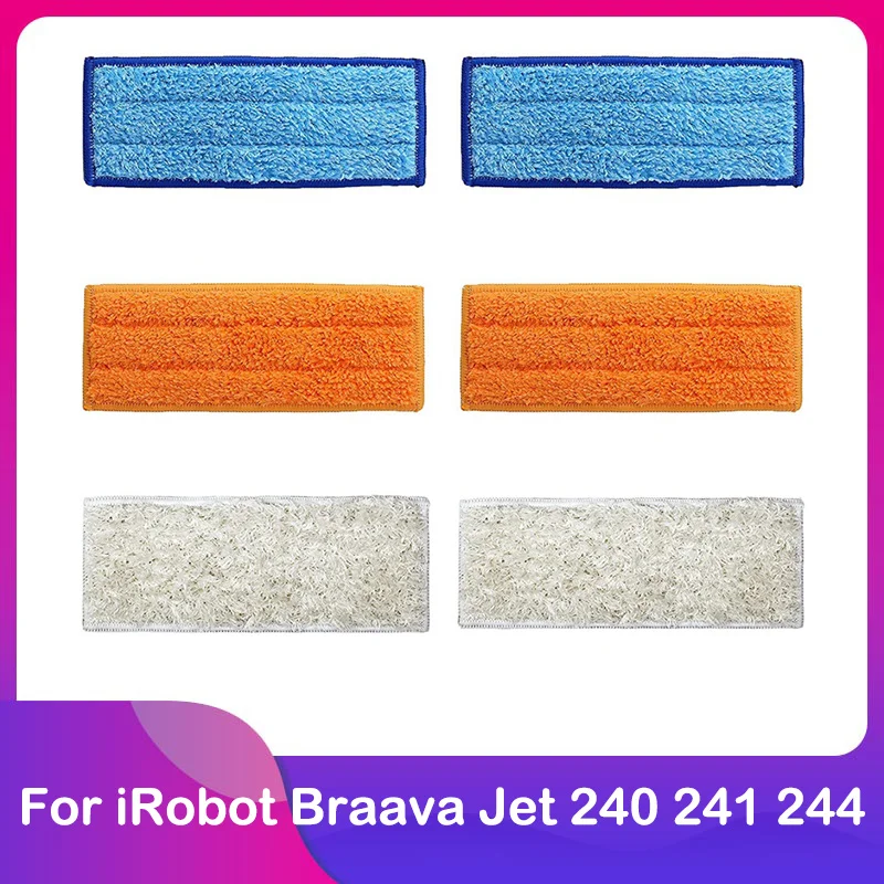 For iRobot Braava Jet 240 241 244 Robot Replacement Washable Rag Cloth Wet / Dry / Damp Mopping / Sweeping Pad For Cleaner Parts