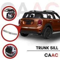FOR MINI COUNTRYMAN HB 5D 2017-2021 DULL SILVER COLOR CHROME REAR BUMPER PROTECTION LUGGAGE THRESHOLD PROTECTOR STAINLESS STEEL STRIP PLATE