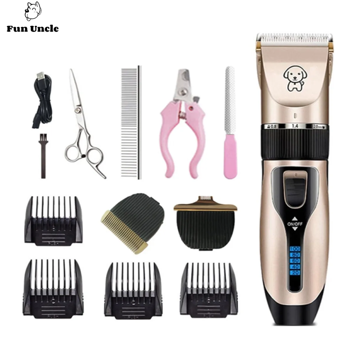 

Dog Hair Clippers Low Noise Scissors Rechargeable Pet Trimmer Pet Grooming Tool Dog Hair Trimmer with Comb for Dogs Cats Others