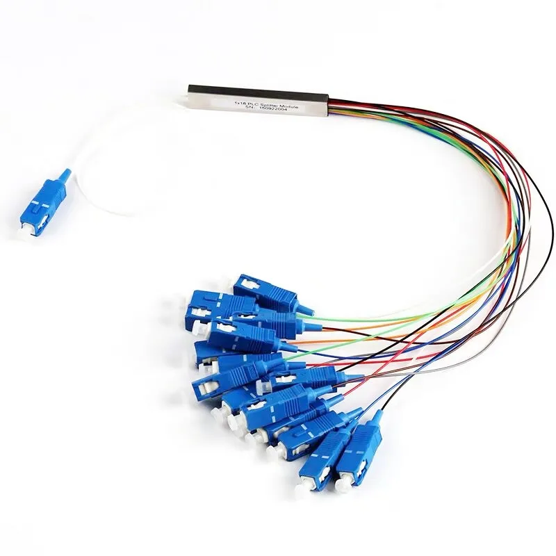 100 шт./лот Высокое качество оптовая цена FTTH PLC сплиттер 1X16 SC/APC SC/UPC SM 0 9 мм G657A1 1 м ПВХ