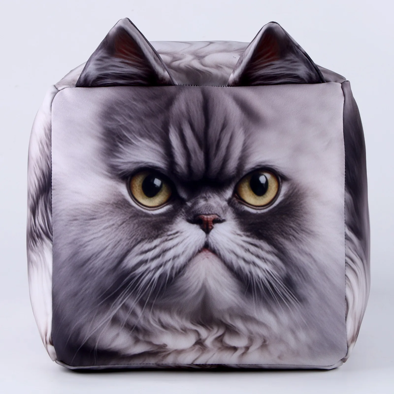 Антистресс кубы "кот", серый, угрюмый