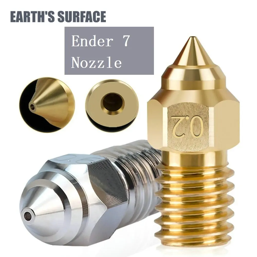 

ES-3D Детали принтера Ender 7 сопло латунь/хром Цирконий медь сопло высокой скорости 0,4/0,6/0,8 мм для Ender 7 HotEnd