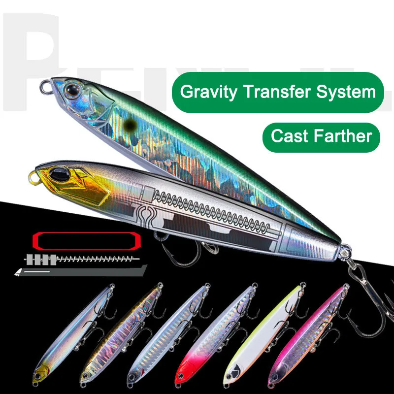 5PCS Lot Lure Fishing Sinking Pencil Bait Farther Casting Gravity Transfer System 14g 16g 18g Frequency Wobblers Surf Angling enlarge