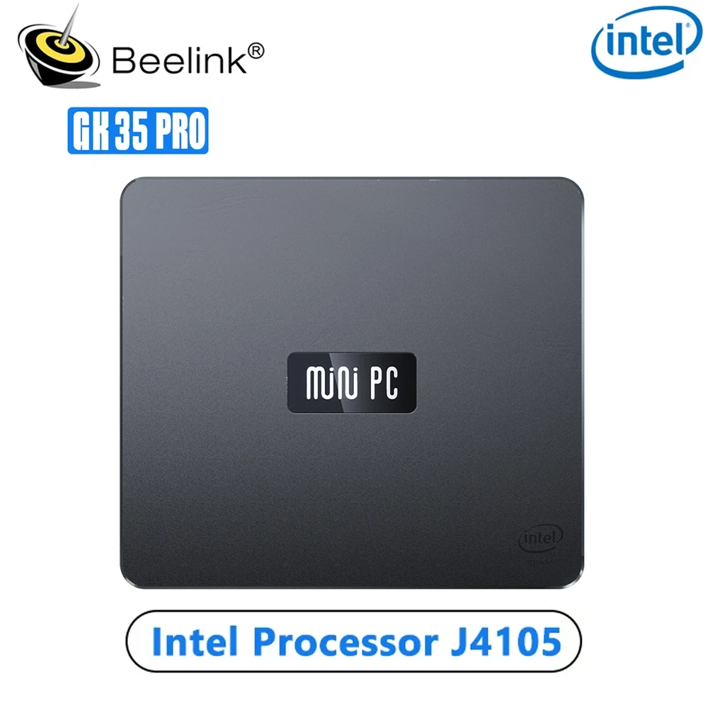 

Новинка Beelink GK35 Pro Intel J4105 Windows 10 Мини ПК 8 ГБ/256 ГБ SSD двойной WiFi BT LAN настольный компьютер мини ПК геймер VS GK MINI