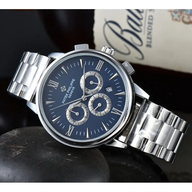В стиле Patek Philippe можно вращать мужские часы с тремя глазами которые соответствуют