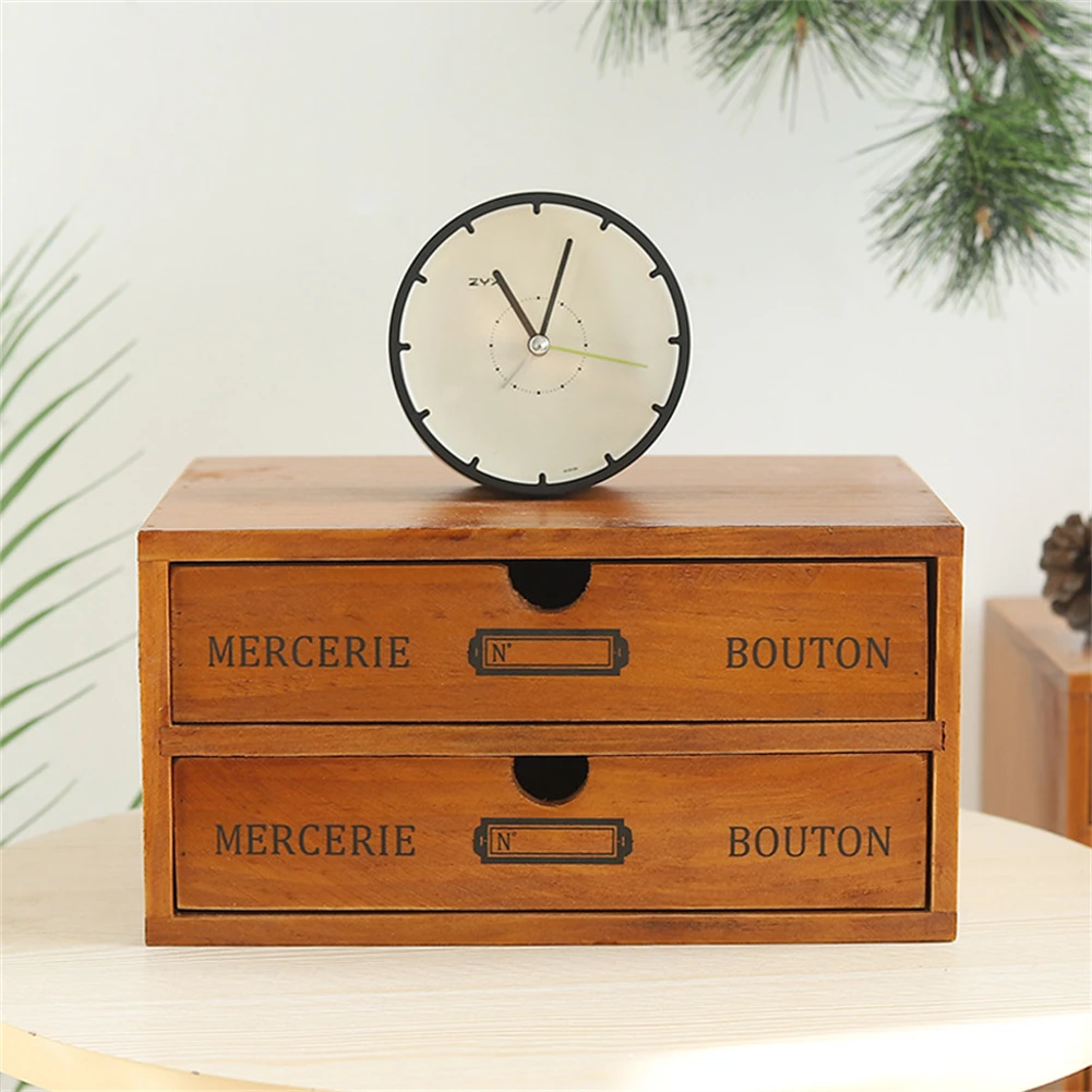 

Ретро двухслойная деревянная планшетофон для хранения, необычное многофункциональное украшение для гостиной, шкаф для хранения