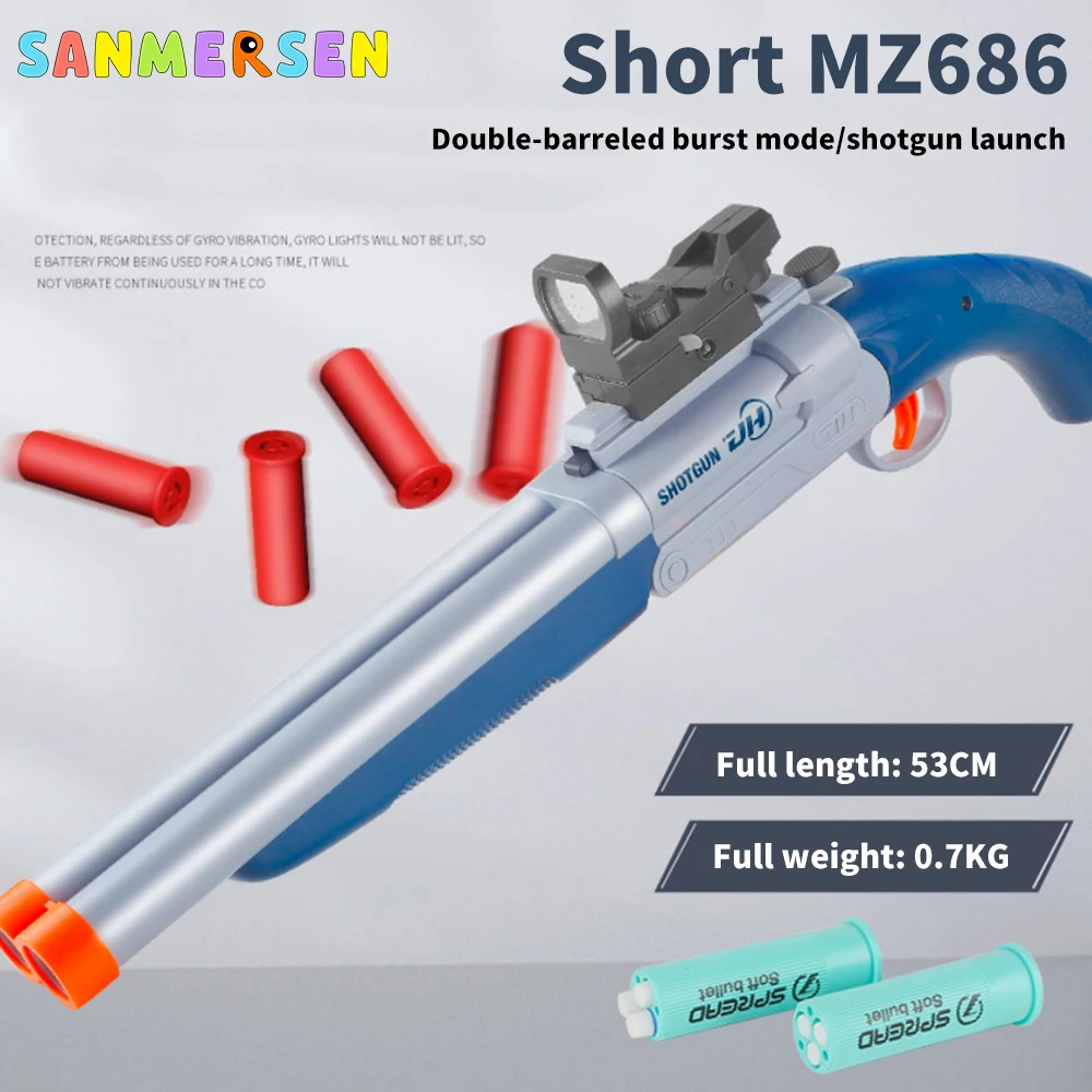 

MZ686 Soft Bullet Toy Gun Foam Ejection Toy Foam Darts Blaster Pistol Manual Airsoft Gun Weapon With Silencer For Kid Adult Gift