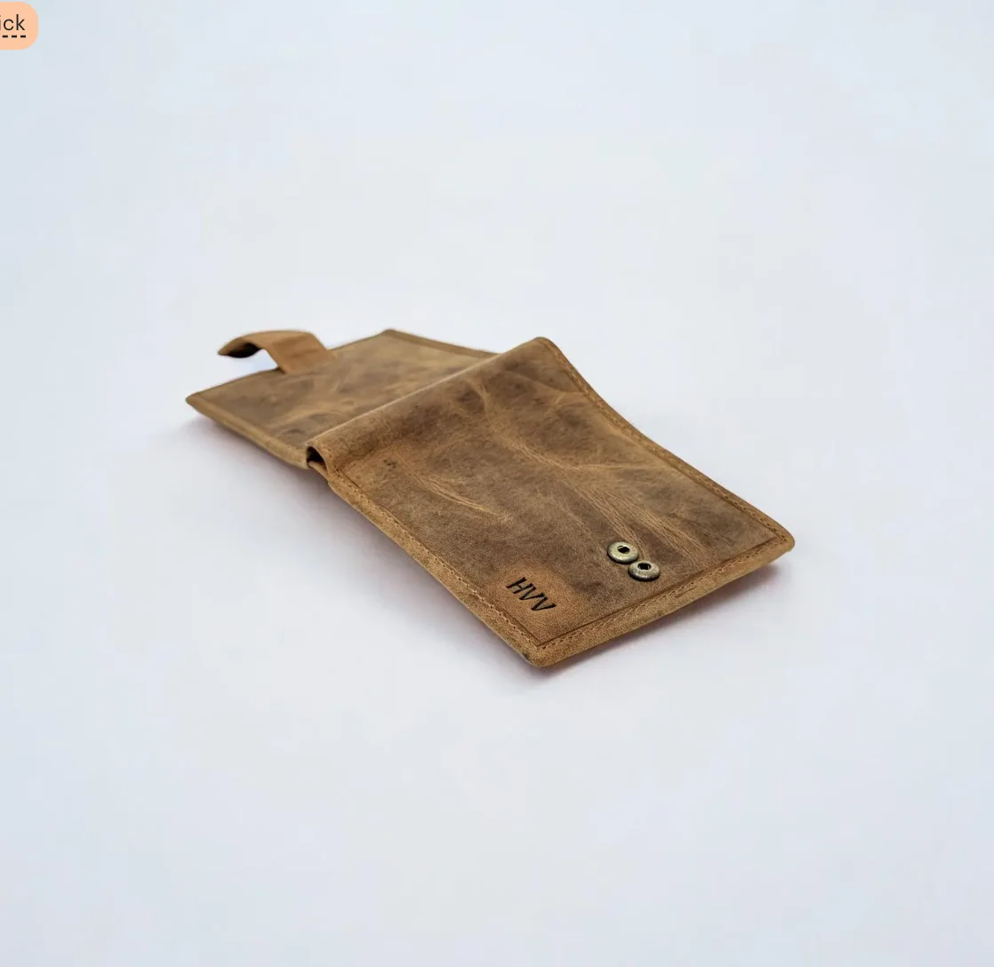 Фото Персонализированный кожаный кошелек: FR BE RFID Safe, рождественский подарок в упаковке №2
