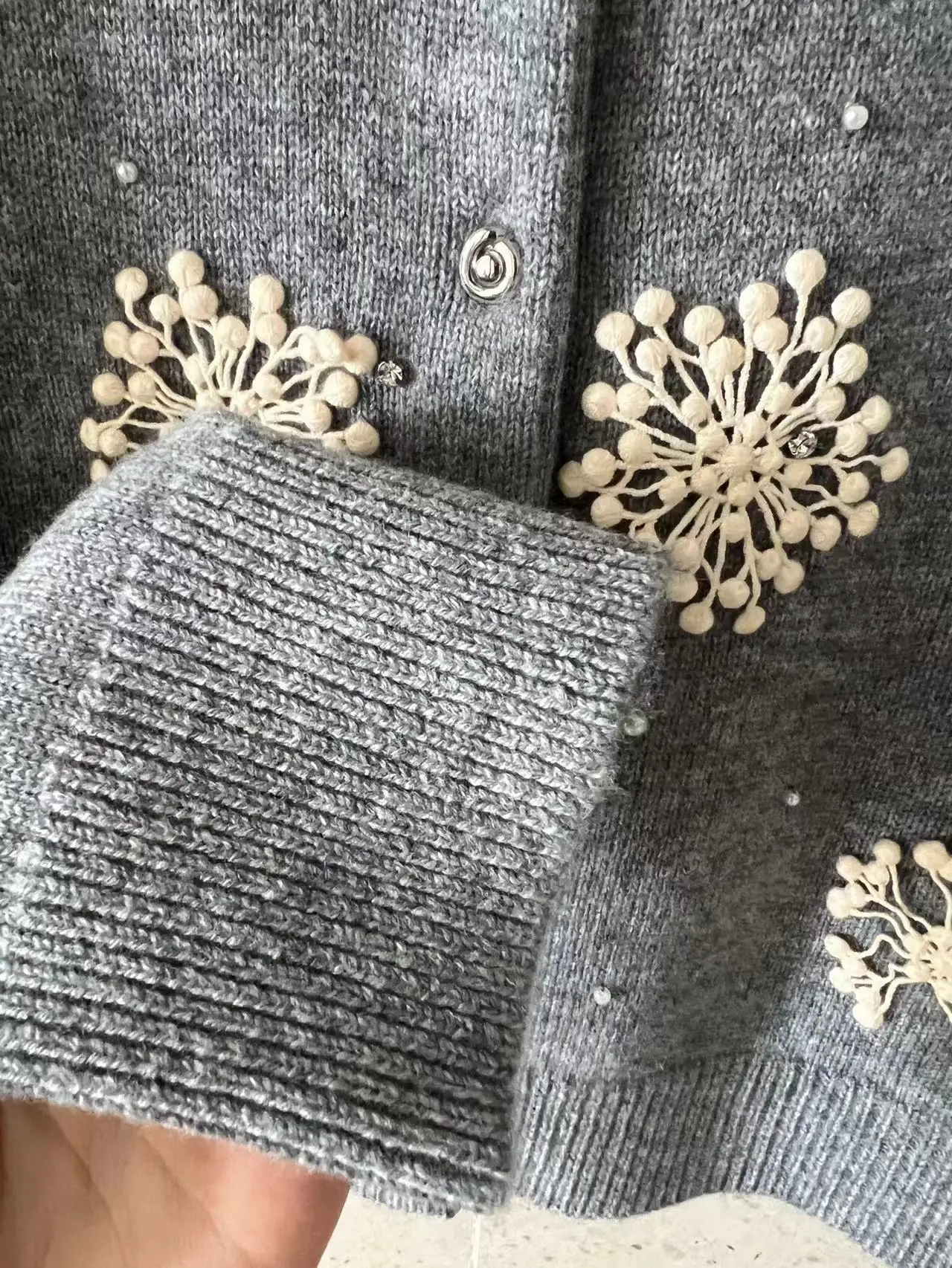 Осень-зима E * R новая мода кашемировый вязаный кардиган ручной работы с круглым