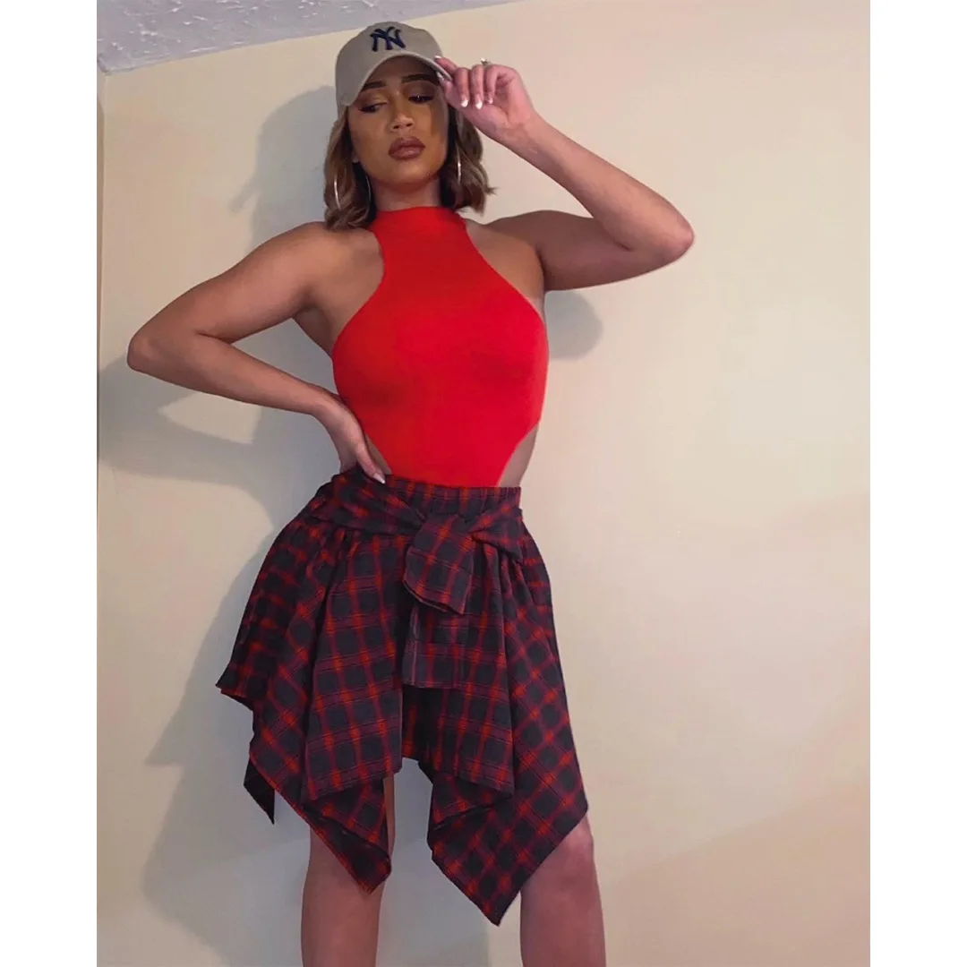 Мини-юбка женская трапециевидная с завышенной талией модная Элегантная короткая