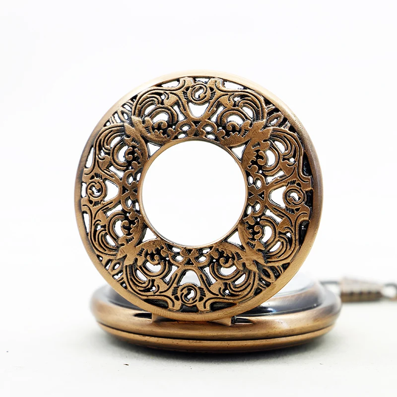 Unique Fashion Personality Mechacnical Hand-winding Pocket Watches For Men Women Vintage Necklace Pendant with Chain Gifts