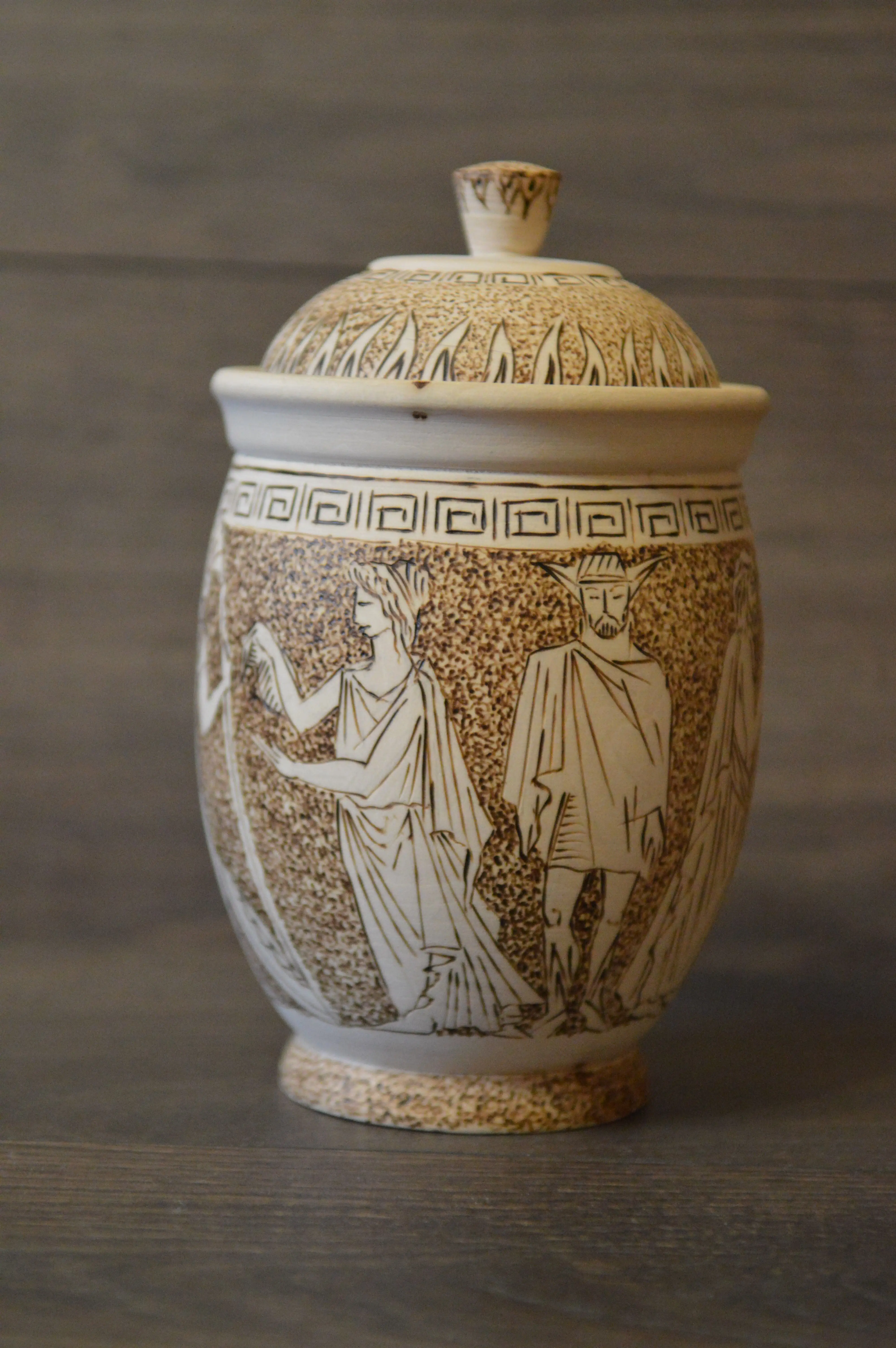 Handmade Gift Souvenir Big Bowl Natural Wood Ancient Egypt Exclusive Pyrography |