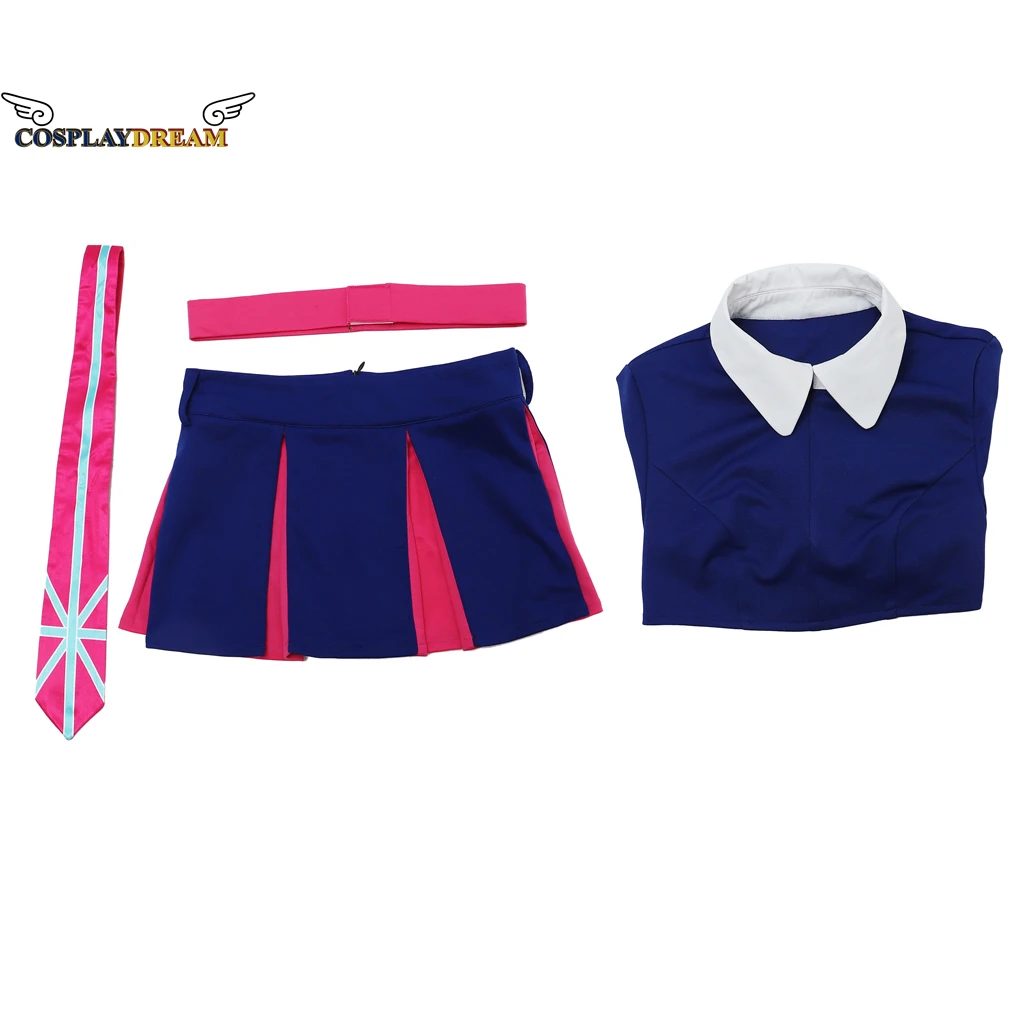 Женский костюм для косплея Остин Powers розовое платье с подтяжками и перьями