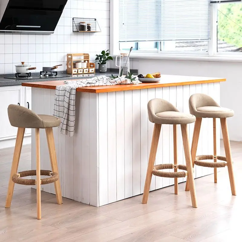 

Bar stool 2 people bar chair solid wood high stool bar stool simple bar chair front desk stool bar chair factory