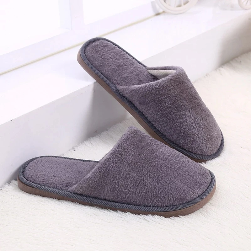 

2022 Shoes Non-Slip Winter Warm Slippers Indoor House Flip Flops Men Slides Fur Bedroom Shoes Floor Footwear