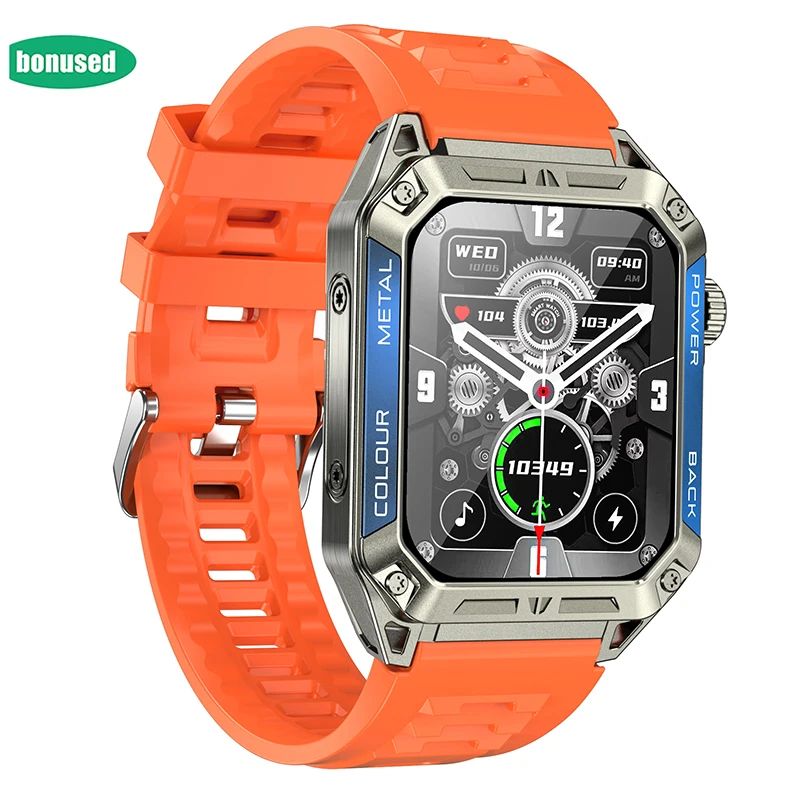 

Original Smart Watch For Android IOS Man Fitness Watches Metal Color IP67 Waterproof 380mAh Battery Smartwatch