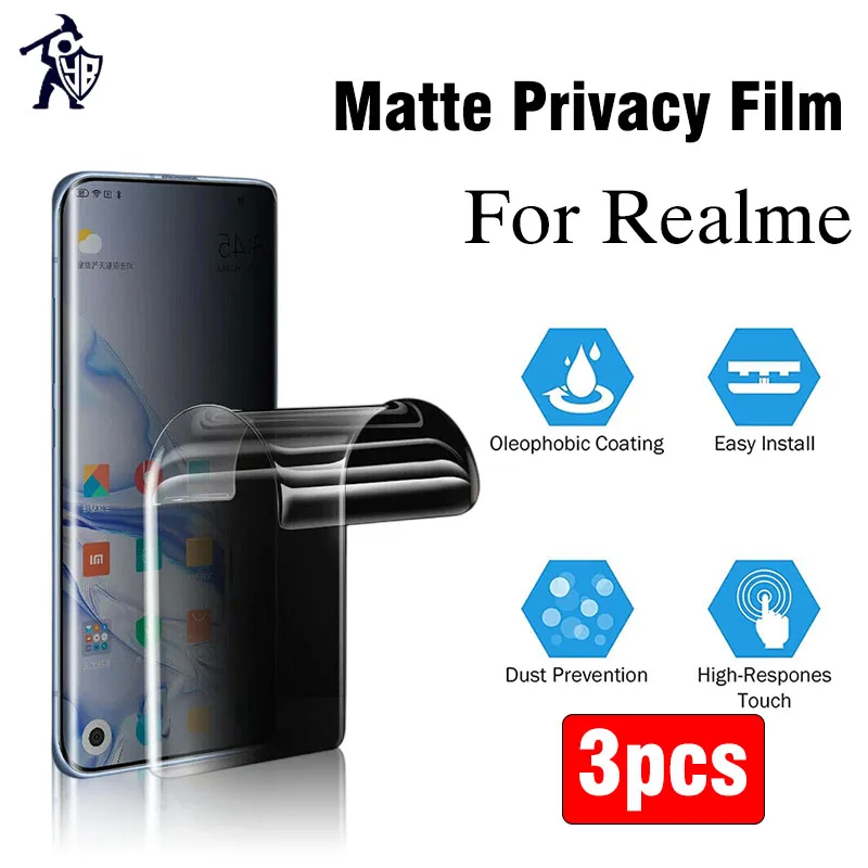 

3 шт., Гидрогелевая пленка для OPPO Realme 5 6 7 8 9 Pro Narzo 30 50 Q3I, Защита экрана для Realme GT Neo 2 3T, не стекло
