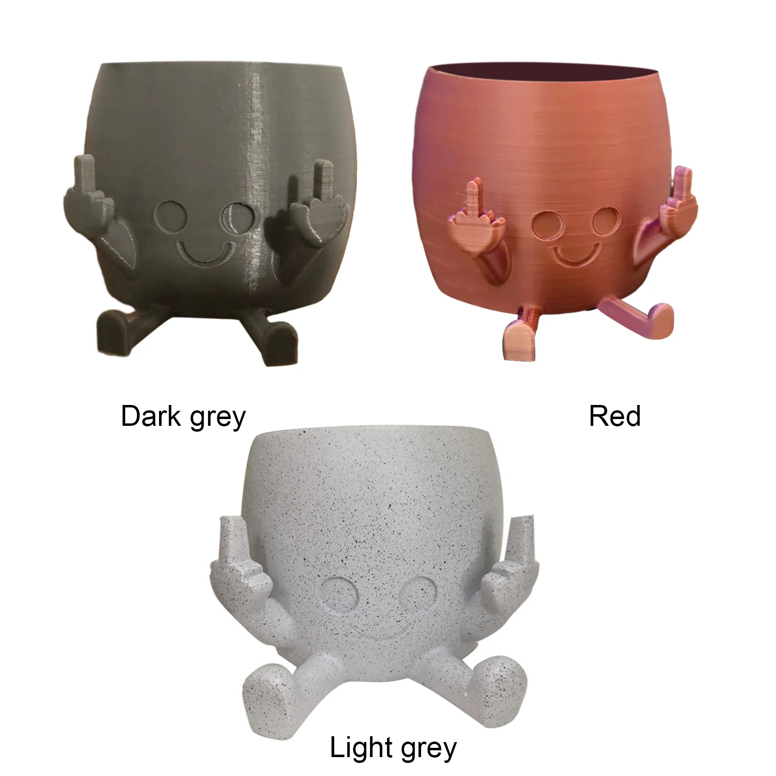 Очаровательный цветочный горшок для среднего пальца Кашпо суккулентов