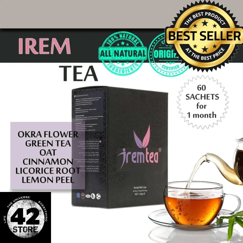 

İrem Tea Meri tea by Diox Irem form tea, healthy organic 100%, 60 sachets for 1 month detox