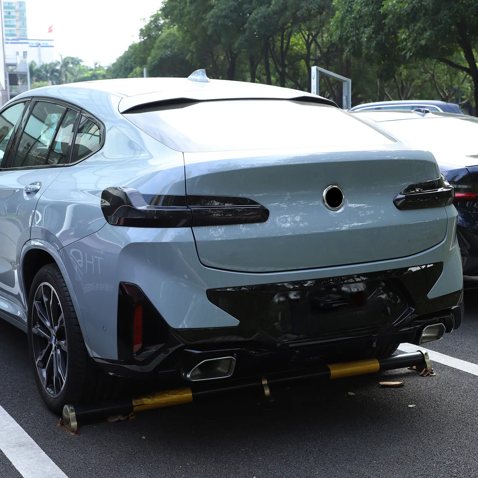 Фото Крышка заднего фонаря Защитная накладка на абажур для BMW X4 G02 X4M F98 2019-2025, ABS Черный автомобильный задний фонарь Защитный корпус №5