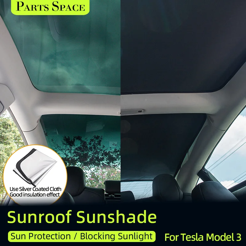 Skylight Sunshade For Tesla Model 3 2020 2021 2022 Model Y Front Rear Sunroof windshield Blind Shading net Sun Shade Accessories