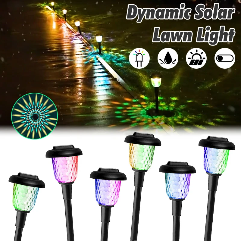 

1/2/4 шт., водонепроницаемые разноцветные садовые фонари на солнечной батарее