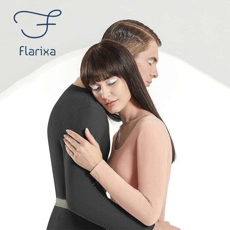 Flarixa Seamless Couple Thermal Underwear Set Women Clothing Winter Thermal Man Thermo Lingerie Warm Suit Tights Long Johns