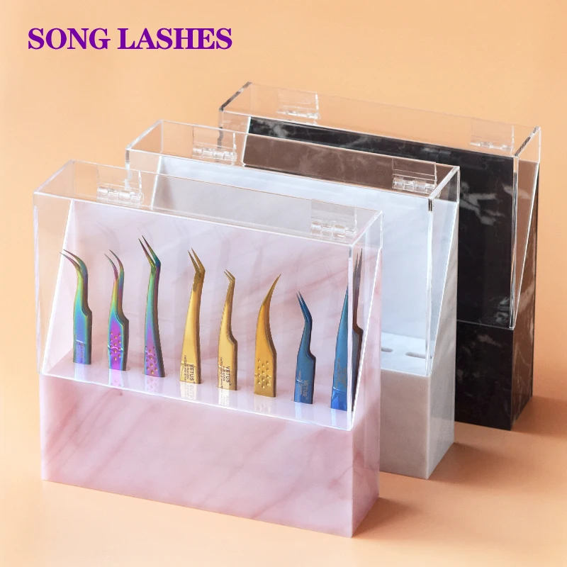 

8 slots medium eyelash storage box false eyelash eyelash expansion tool eyelash expansion tweezers box dustproof and dry